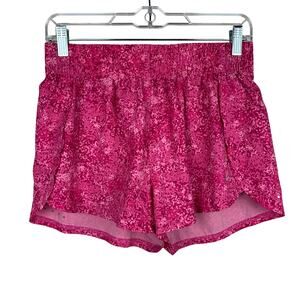 Asics Running Shorts Pink Lined Pocket Elastic Waist Women's S